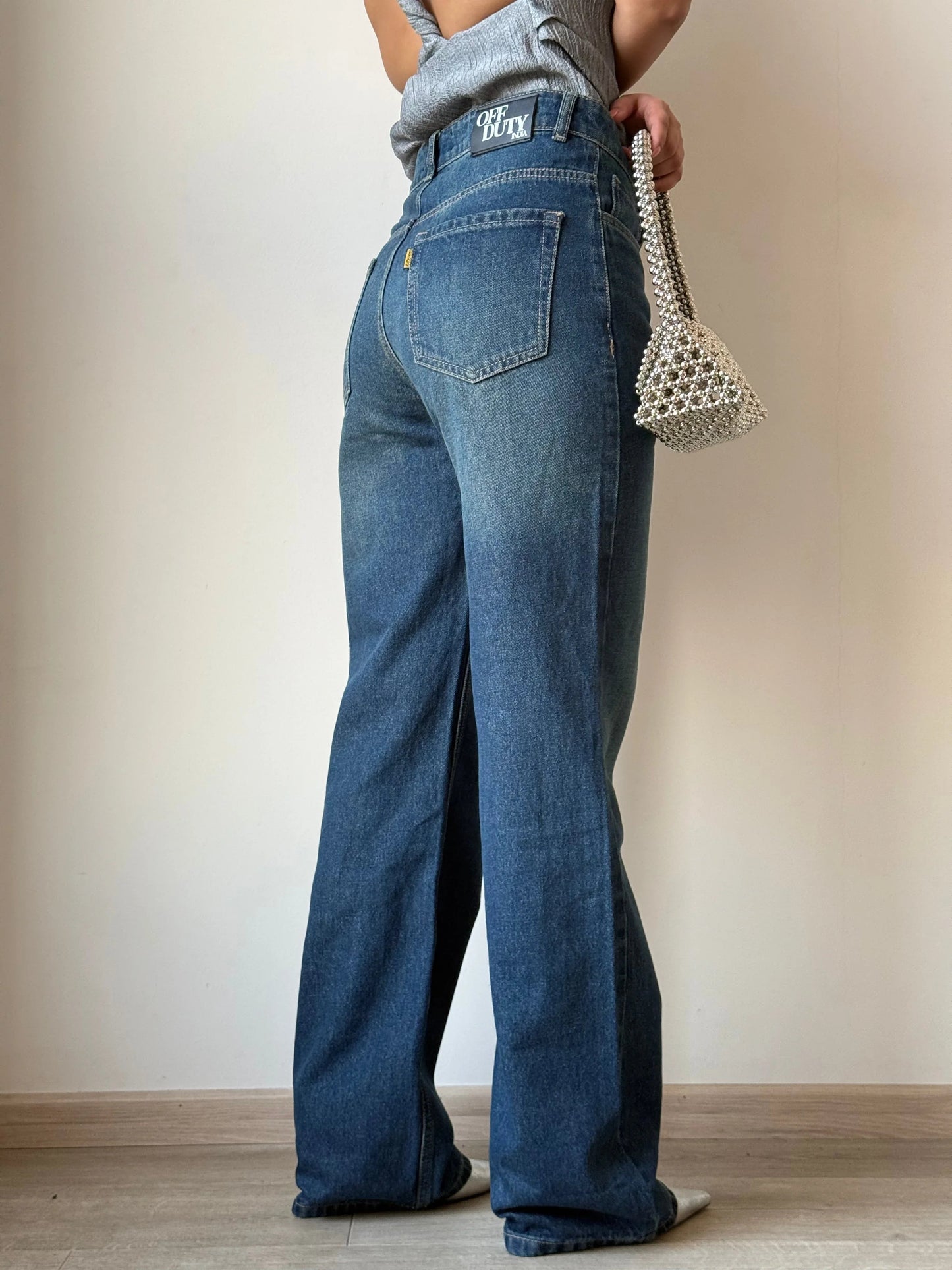 Aged Rust Blue Loose Straight Fit Jeans - trueweaver.in